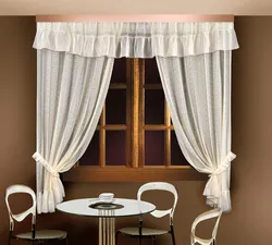 Curtains for the kitchen with tiebacks photo