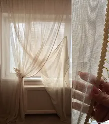 Curtains for the kitchen with tiebacks photo