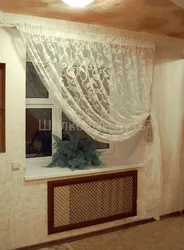Шторы для кухни с подхватами фото