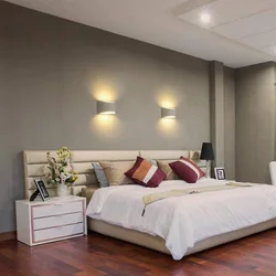 Lamps On The Wall In The Bedroom In The Interior Photo
