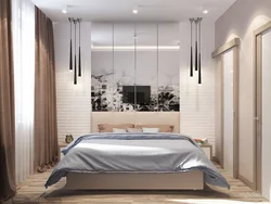 Mirror wall in the bedroom photo