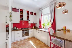 Kitchen interiors furniture curtains