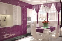 Kitchen interiors furniture curtains