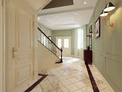 Hallway in olive color photo