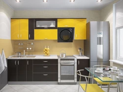 Kitchen in gray and yellow photo