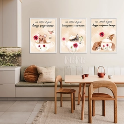 Ichki Fotosuratda Oshxonadagi Plakatlar