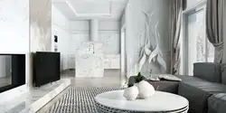 Тарҳи меҳмонхона бо мармар ва чӯб
