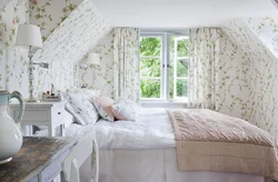 Floral bedroom interior