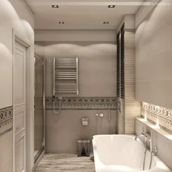 Photo of the interior of a small bathroom with a separate toilet