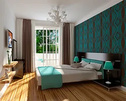 Қоңыр көгілдір жатын бөлмесінің дизайны