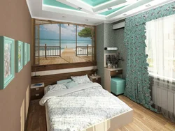 Brown turquoise bedroom design