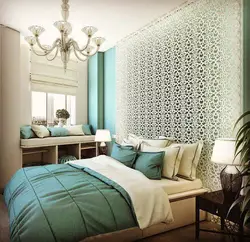 Brown turquoise bedroom design
