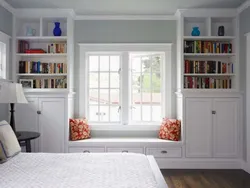Sofa by the window in the bedroom design