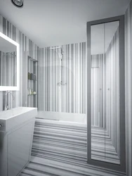 Striped Tiles Photo Bath