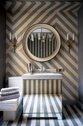 Striped Tiles Photo Bath