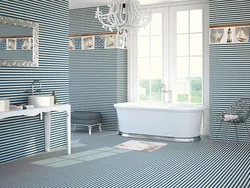 Striped tiles photo bath