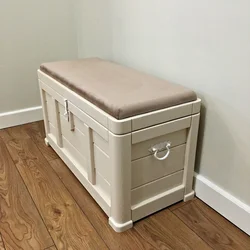 Do-It-Yourself Ottoman For The Hallway Made Of Wood Photo