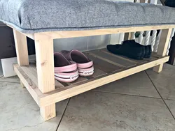 Do-It-Yourself Ottoman For The Hallway Made Of Wood Photo
