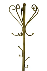 Metal wall hangers for clothes in the hallway photo