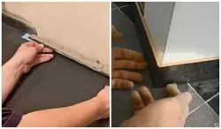 Ас үйдің еденіндегі плиткадағы плинтус фотосуреті