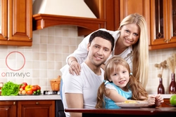 Kitchen with family photos