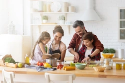 Kitchen with family photos