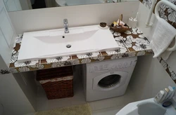DIY bathroom countertop under the sink photo