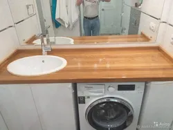 DIY bathroom countertop under the sink photo