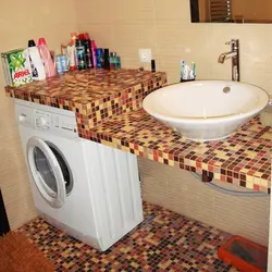 DIY bathroom countertop under the sink photo