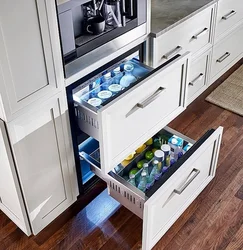 Photo of a kitchen with drawers below