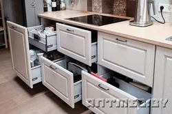 Photo Of A Kitchen With Drawers Below