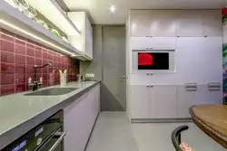 Kitchen design TV in the closet