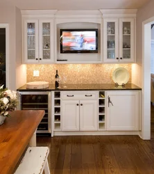 Kitchen design TV in the closet