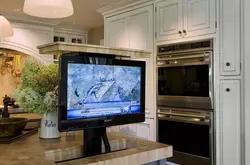 Kitchen design TV in the closet