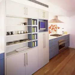 Kitchen design TV in the closet