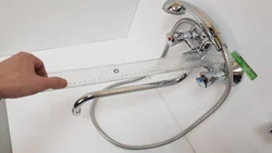 Photo of installed faucets in the bathroom
