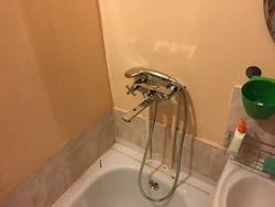 Photo of installed faucets in the bathroom