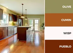 Suitable color for brown in the kitchen interior