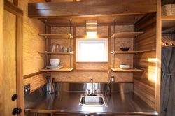 Kitchen in a change house interior