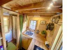 Kitchen in a change house interior