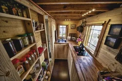 Kitchen in a change house interior