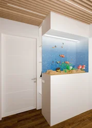 Hallway design with aquarium