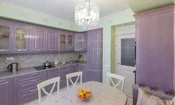 Daxili Fotoşəkildə Lavanda Mətbəxi
