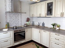Kitchen white ash in the interior