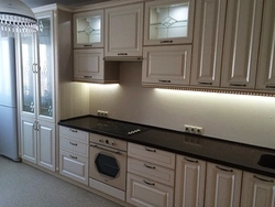 Kitchen white ash in the interior