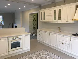 Kitchen white ash in the interior