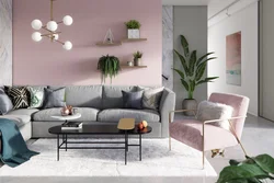 Pink Gray Living Room Design