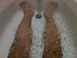 Photo of husband in bath