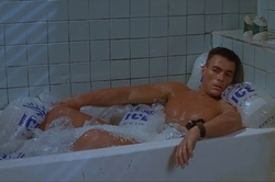 Photo sleeping in the bathroom