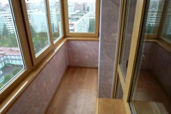 Finishing the loggia with plastic panels photo